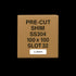 1.0mm Stainless Steel Precut Shim 100x100 Slot 32mm Pack of 10